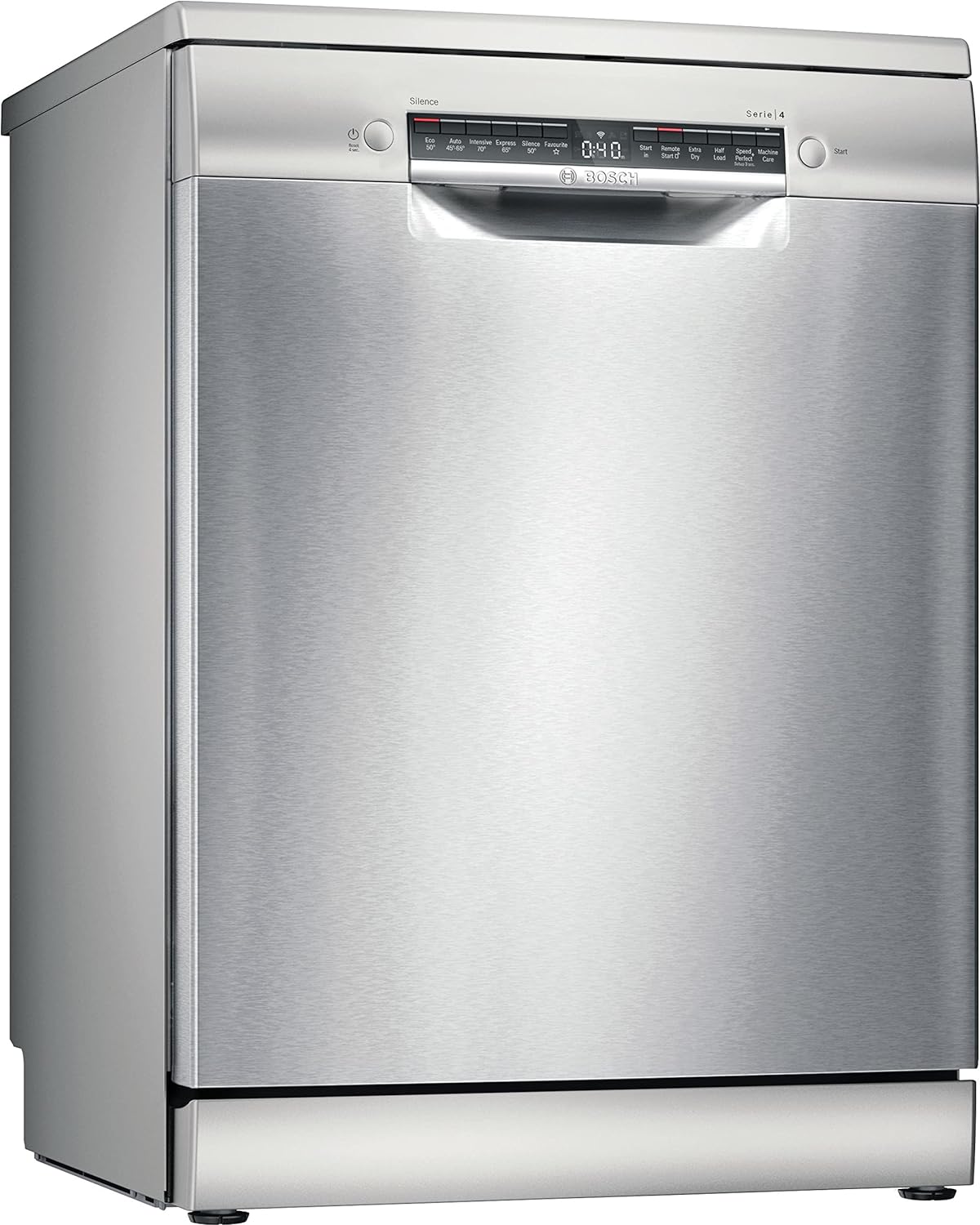 Bosch Home & Kitchen Appliances Bosch Series 4 SMS4HKI00G Dishwasher with 13 place settings, ExtraDry, Rackmatic, Silence Programme, Freestanding, Silver Inox.