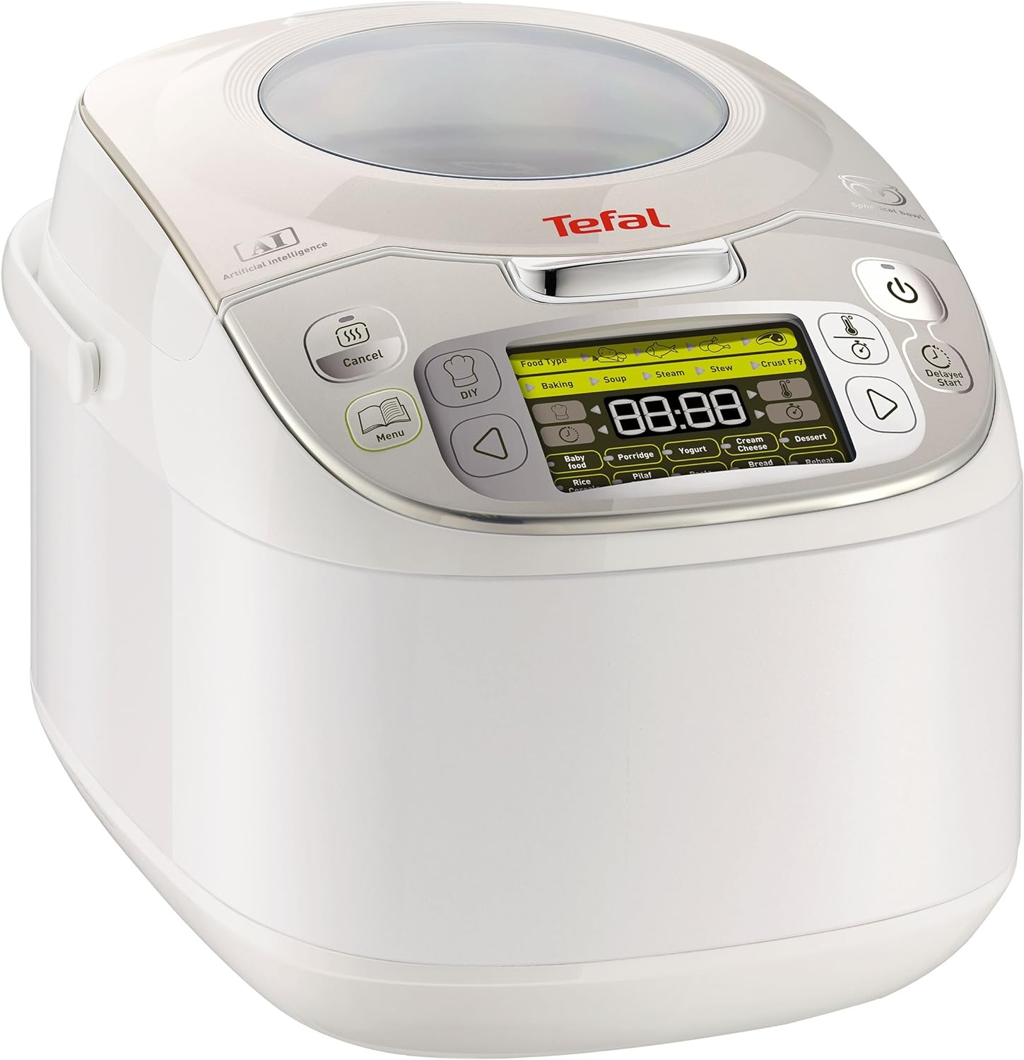 Tefal RK8121 multi cooker 1.8 L 750 W Silver, White RK8121, 1.8 L, 750 W, Silver, White, LCD, 15 pc(s), 1 pc(s).