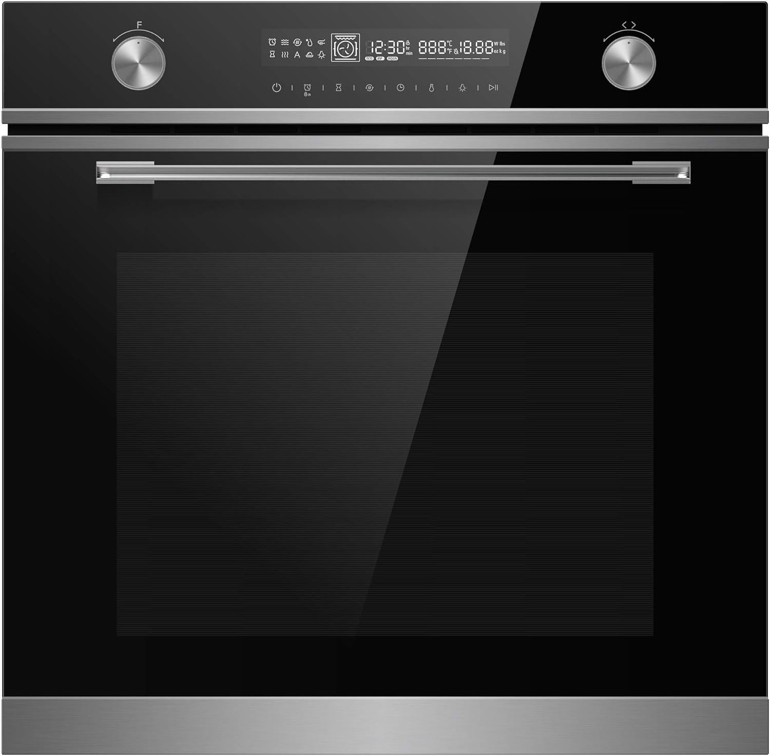 Cookology TOF650SS Multifunction Built-in Oven Touch & Dial Control Electric 72L.