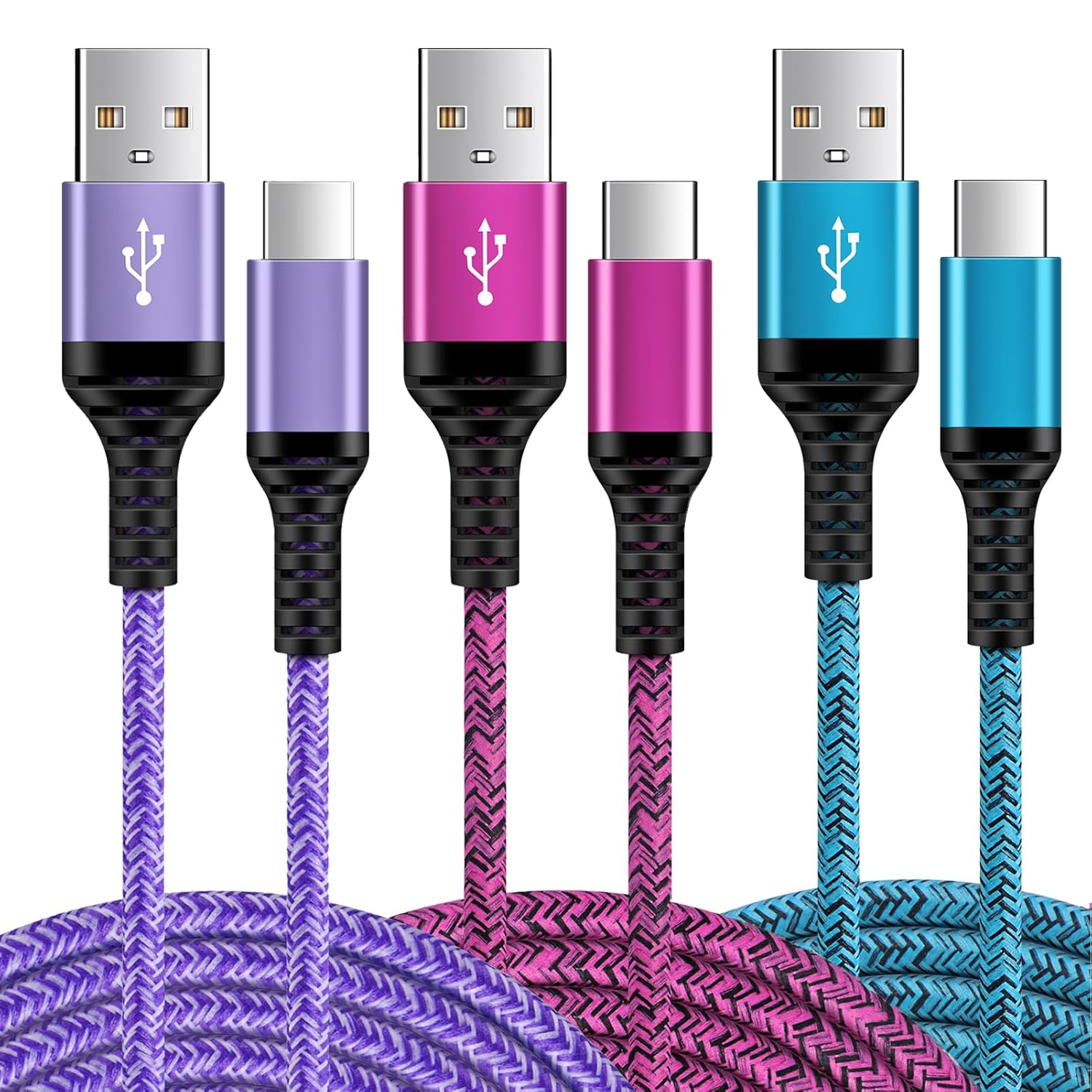 USB C Fast Charger Cable, [3Pack 3FT/0.9M]Type C Samsung Charger Cable, USB C Cable Lead Fast Charging for Samsung Galaxy S24 S23 S22 S21 S20 S10 A12 A13 A145G A22 A33 A50 A52, Huawei P40 P30 P20 Lite.