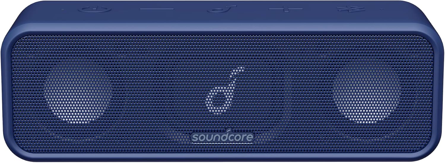 soundcore 3 by Anker: Bluetooth 5.0 Speaker, 24H Playtime, IPX7 Waterproof, Stereo Sound with Titanium Diaphragm Drivers, PartyCast Tech, BassUp, Custom EQ.