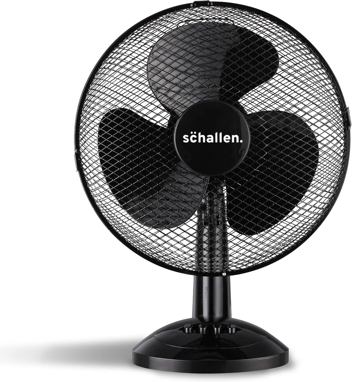 Schallen Home & Office Electric 12" 3 Speed Electric Tilt Oscillating Worktop Desk Table Air Cooling Fan (Grey).