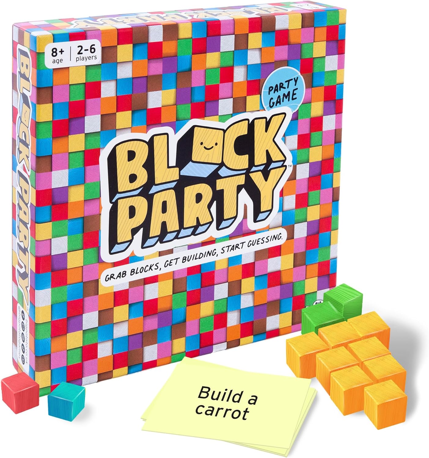 Block Party: Colourful Block Building Family Board Game for Kids Aged 8+, Adults, Teens.