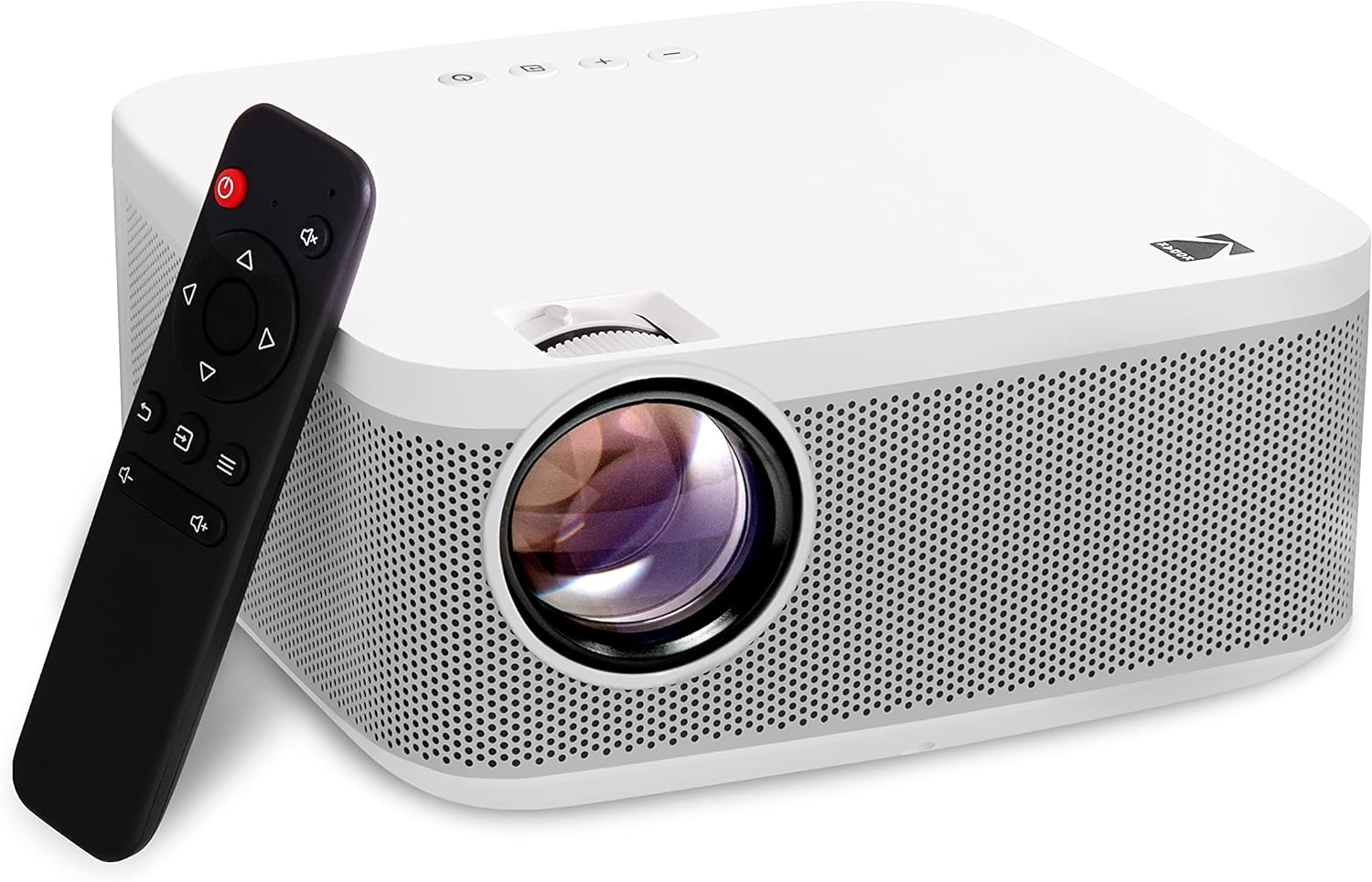 KODAK FLIK X10 Full HD Multimedia Projector | Mini Portable Compact Home Theater System with Remote Control, Native 1080p Video Projection & HDMI Cable | Watch Movies from iPhone, Laptop, Roku & More.