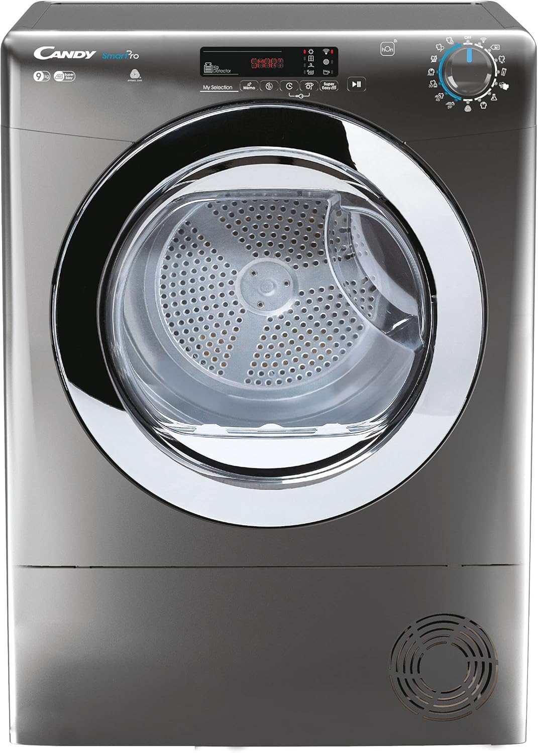 Candy Smart Pro CSOEC9DCRG Freestanding Condenser Tumble Dryer, WiFi Connected, 9 kg Load, Graphite.