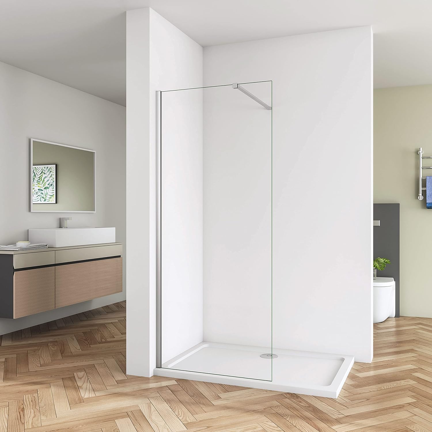 Biubiubath 900mm Sliding Shower Door Enclosure Walkin Cubicle 8mm EasycleanGlass Screen.