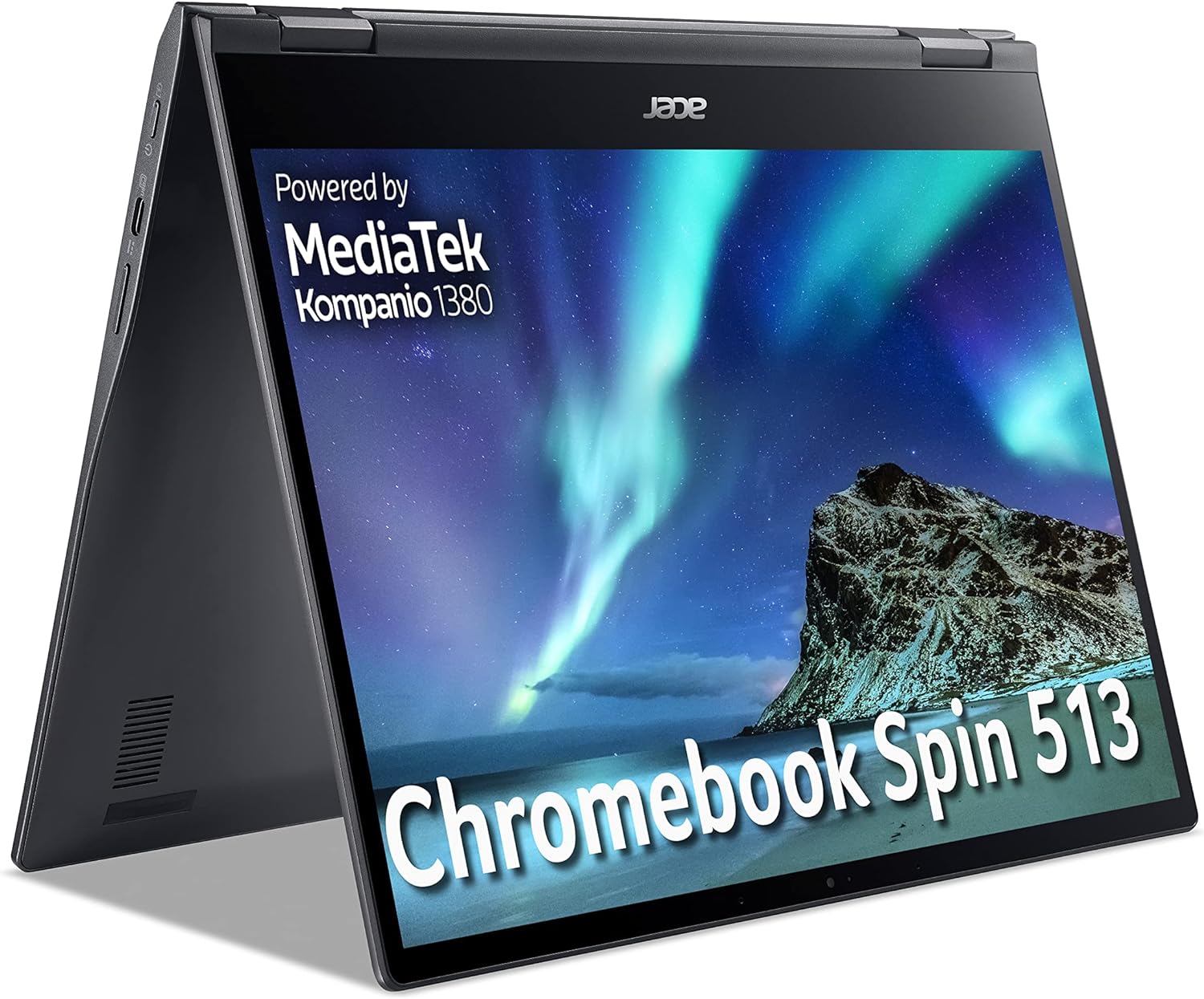 Acer Chromebook Spin 513 CP513-2H - (MediaTek 1380, 8GB, 128GB eMMC, 13.5 Inch QHD 3:2 Touchscreen Display, Google Chrome OS, Iron).