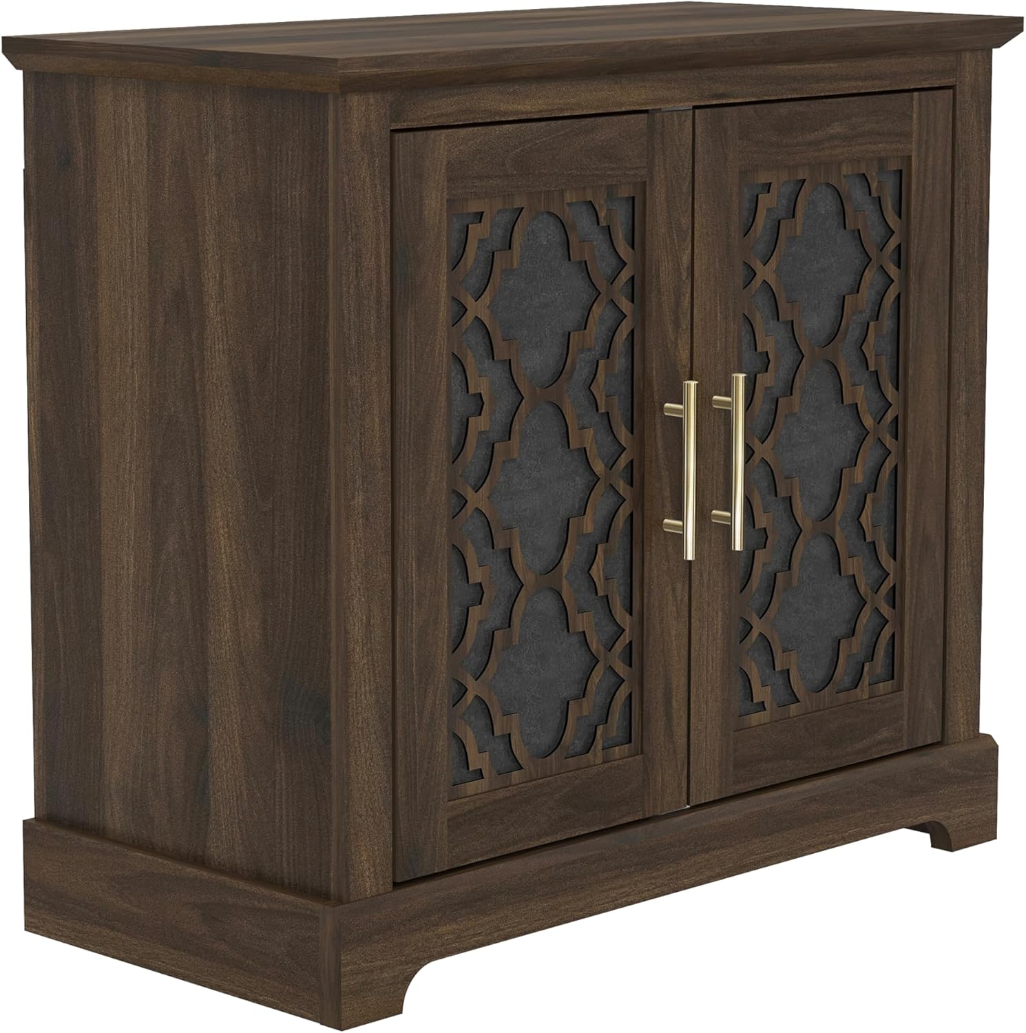 Galano Enfield 3 Door Sideboard, Storage Cabinet and Organizers - Display Cupboard Console - Freestanding Cabinet for Living Room, Entryway, Hallway, Kitchen (Walnut).