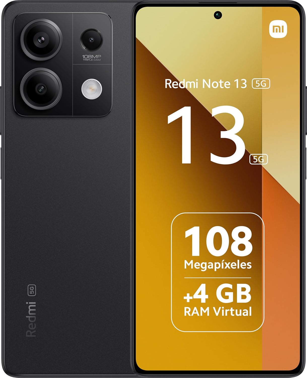 Xiaomi Redmi Note 13 5G Smartphone 8+256GB, Graphite Black (UK Version + 2 Years Warranty).