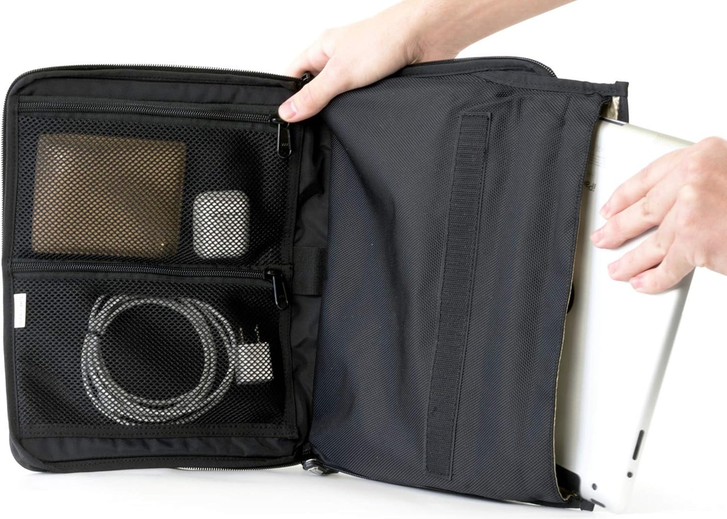 Mission Darkness Mojave Faraday Tablet Bag // Multi-Functional Travel Case with Accessory Pockets and Built-in Faraday Sleeve // Signal-Blocking, Anti-Tracking, Anti-Hacking, Anti-Spying Faraday Cage.