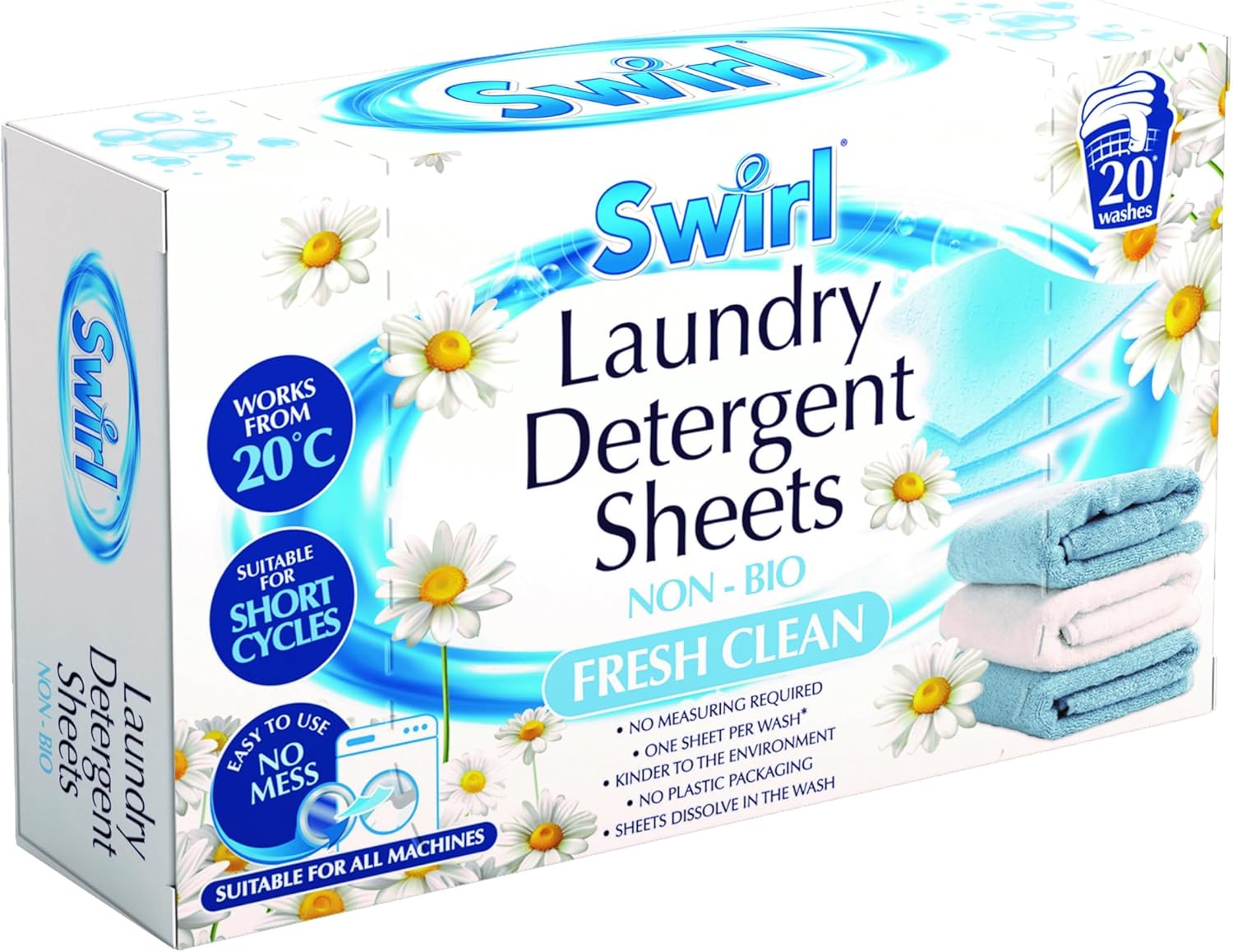 5pk Dry Cleaner Cloth & Stain Remover - Laundry Tumble Dryer Sheets - Dry Cleaner Cloths - Detergent Sheets -Fresh Fragrance.