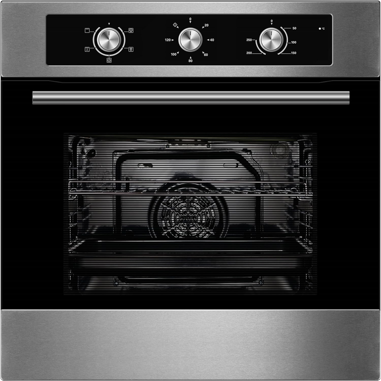 Cookology Built-in Electric Single Fan Oven in Stainless Steel with Minute Minder | COF600SS.