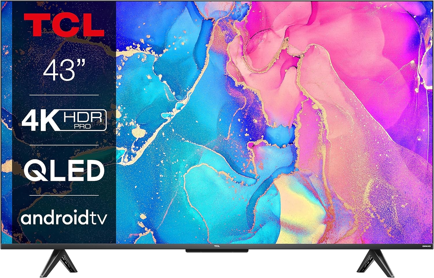 TCL 75C641K 75-inch QLED Television, 4K Ultra HD, Android Smart TV (Game master, Dolby Atmos, Freeview Play, Motion clarity, Hands-Free Voice Control, compatible with Google assistant & Alexa).