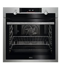 AEG 6000 Built In Electric Double Oven DEB331010M, Multilevel Cooking, 66L Main Capacity, 875x560x550 mm, Enamel Cleaning, LED Display, Stainless Steel - Amazing Gadgets Outlet