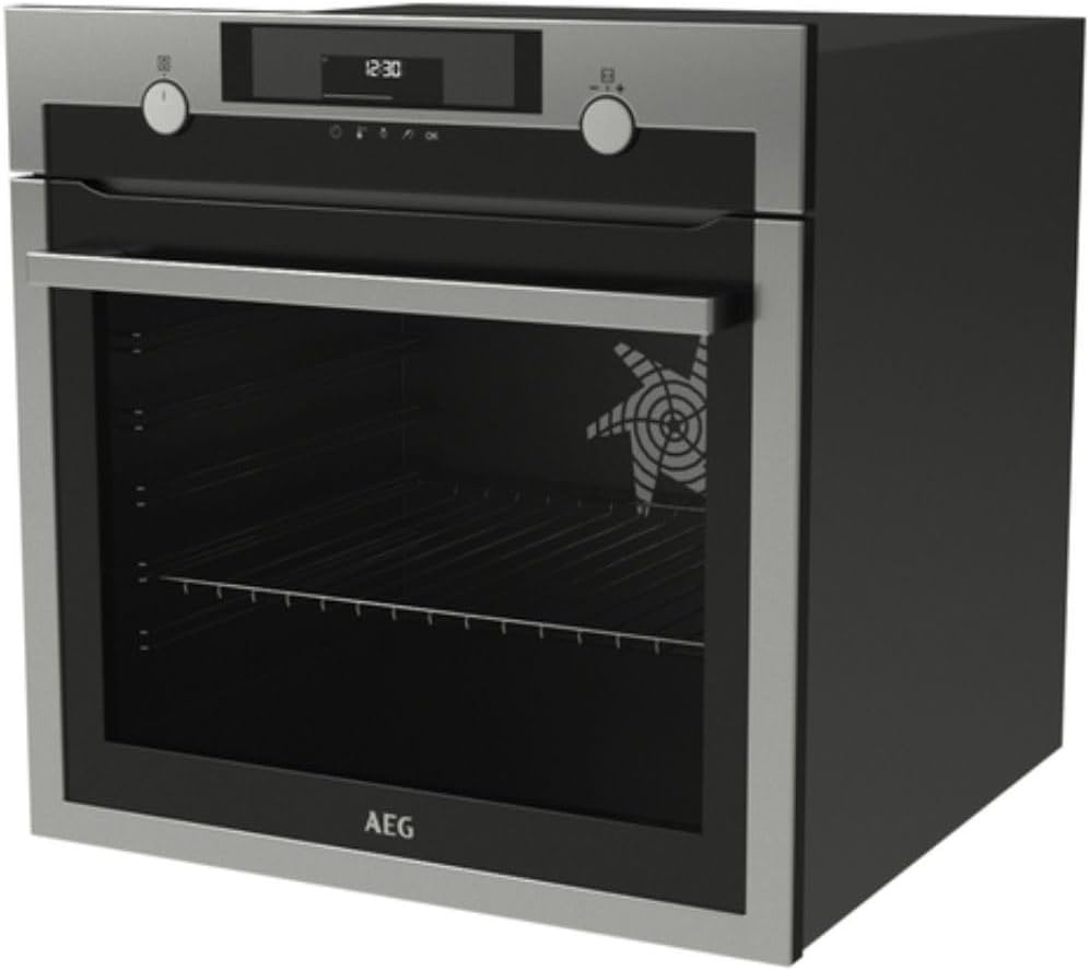 AEG 6000 Steam Oven BPS555060M, Built In Electric Single Oven, 71L Capacity, Pyrolytic Self Clean, Multilevel Cooking, Antifingerprint Coating, LED Display, Child lock, Stainless Steel - Amazing Gadgets Outlet