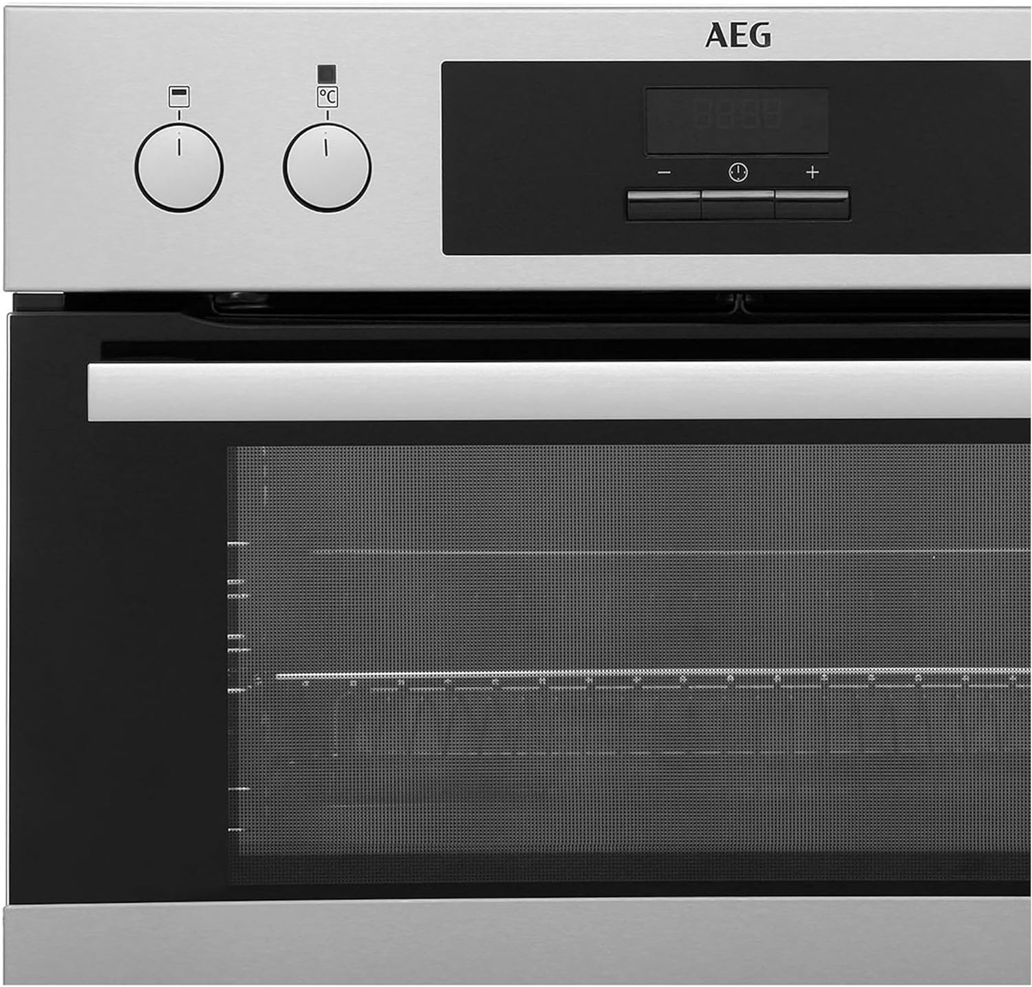 AEG 6000 SurroundCook Built In Double Oven DCB331010M, 61L Capacity, 59.4 cm, Multilevel Cooking, Grill Function, LED Display, Antifingerprint Coating, Stainless Steel - Amazing Gadgets Outlet