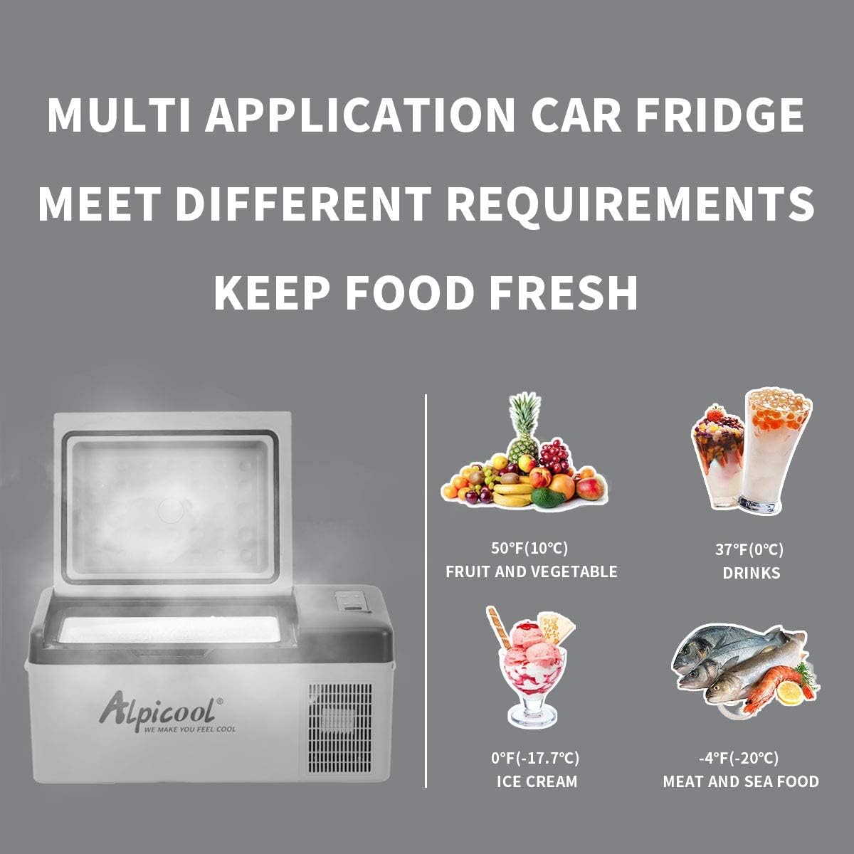 Alpicool C20 Car Mini Fridge 20 Litre 12/24v Refrigerator Portable Vehicle Camping Freezer Electric Cooler Box for Truck, RV, Boat, Picnic, Outdoor Travel/ - 20℃ - 20℃   Import  Single ASIN  Import  Multiple ASIN ×Product customization Genera - Amazing Gadgets Outlet