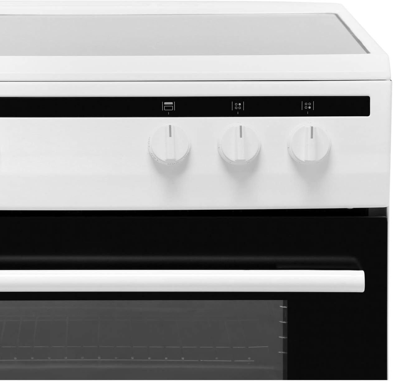 Amica 60cm Double Oven Electric Cooker with Ceramic Hob - Black - Amazing Gadgets Outlet