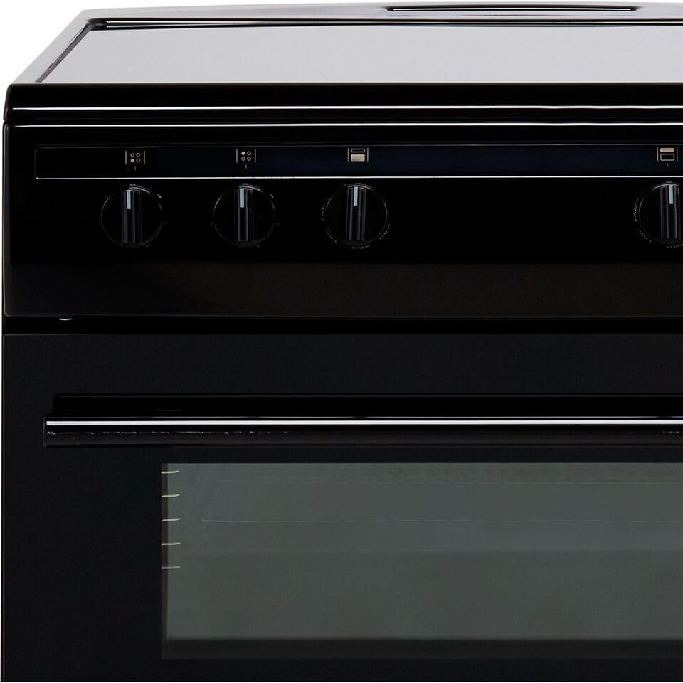 Amica 60cm Double Oven Electric Cooker with Ceramic Hob - Black - Amazing Gadgets Outlet