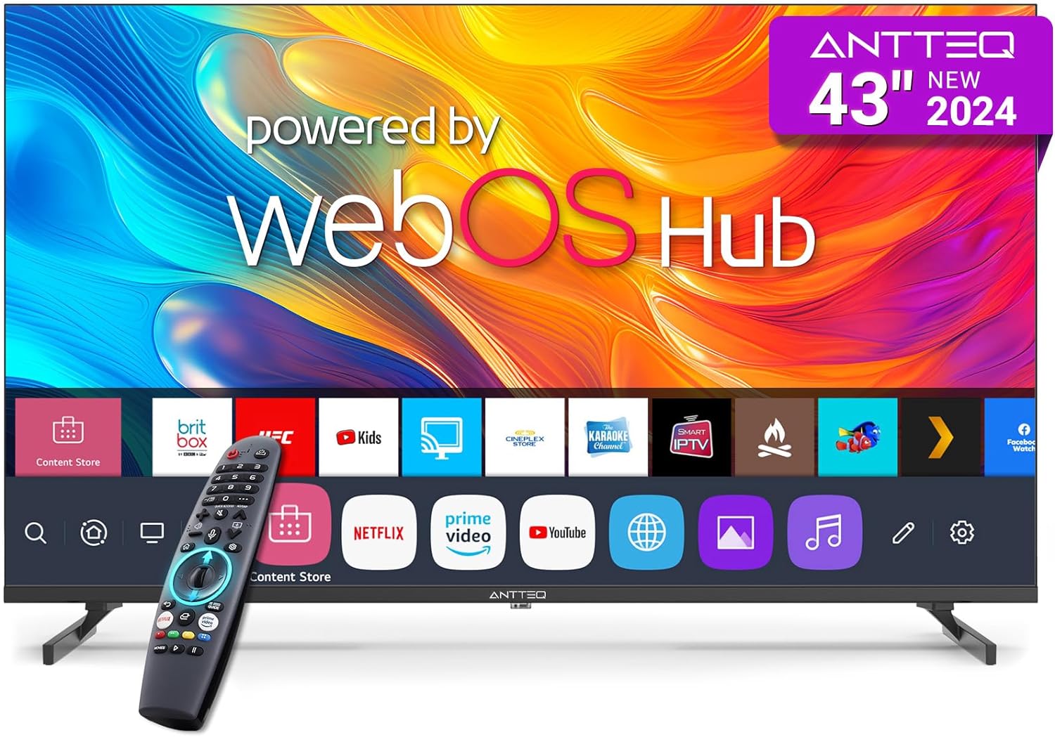 Antteq 32 Inch TV Smart WebOS TV MagiQ 32" with ThinQ AI, Voice Magic Remote, Airplay, Apple TV+, Netflix, Freeview, YouTube, WIFI, 2024 Black Televisions   Import  Single ASIN  Import  Multiple ASIN ×Product customization General Descri - Amazing Gadgets Outlet