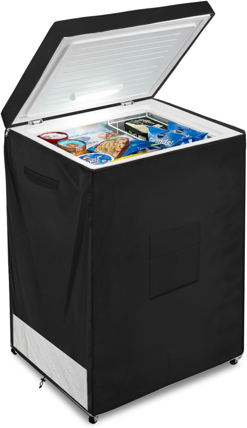 Bitubi Chest Freezer Cover– Waterproof, Dustproof, Sun - Proof, L38”W23”H34” Suitable for most 7.0 Cubic Compact Deep Freezer on market (Black)   Import  Single ASIN  Import  Multiple ASIN ×Product customization General Description Galle - Amazing Gadgets Outlet