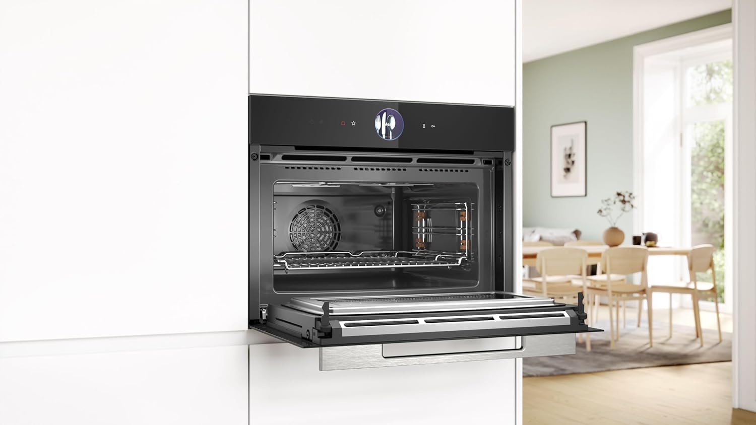 Bosch CMG7761B1B Series 8, Built - in compact oven with microwave function 60 x 45 cm Black - Amazing Gadgets Outlet