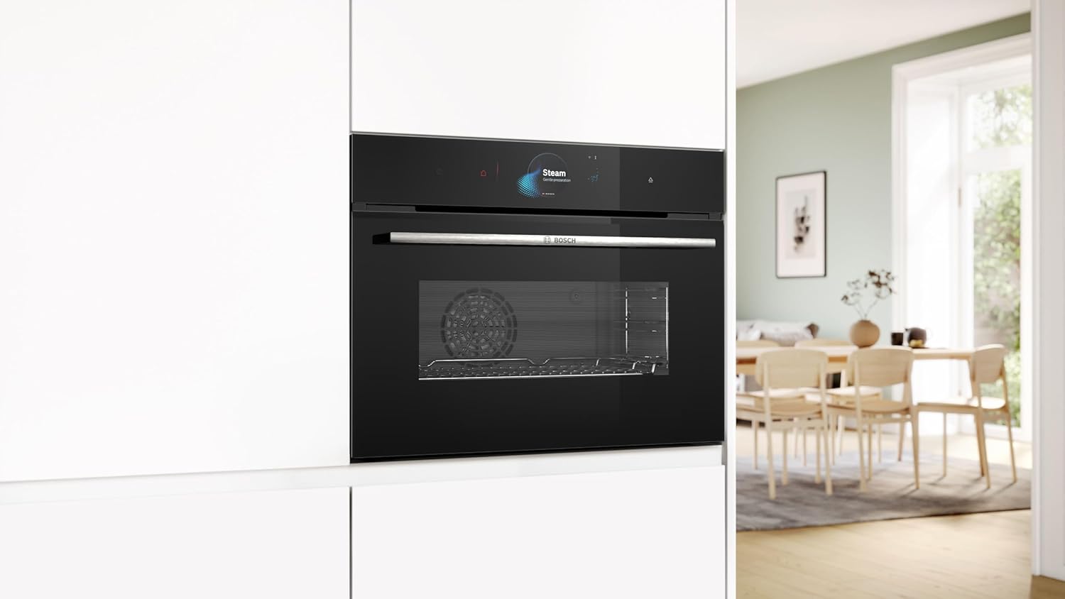 Bosch CSG7584B1 Series 8, Built - in compact oven with steam function 60 x 45 cm Black - Amazing Gadgets Outlet