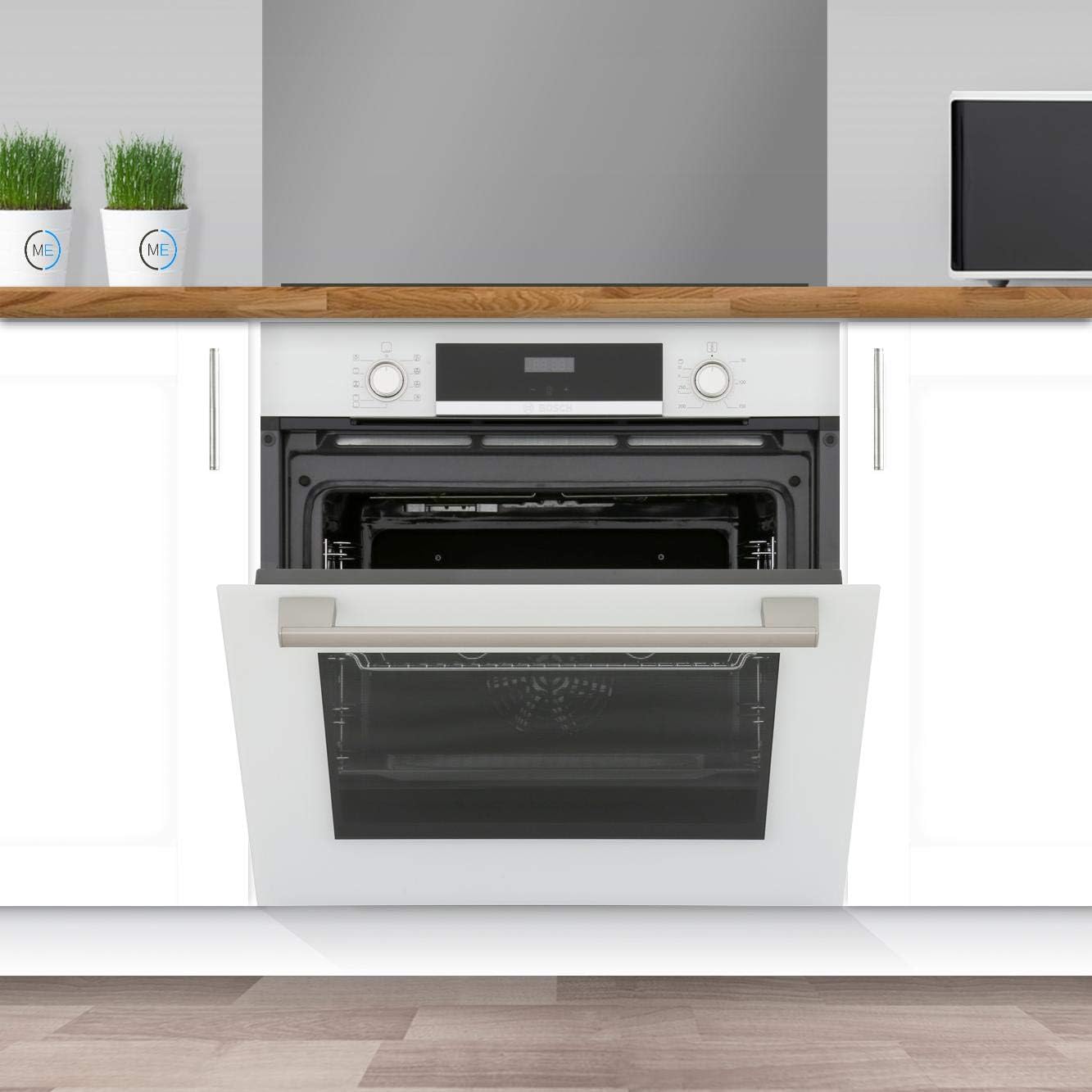 Bosch HBS534BW0B Serie 4 Built - in Oven with EcoClean Direct, Cleaning Assistance, 3D Hotair and LED display, 60 x 60 cm, White - Amazing Gadgets Outlet