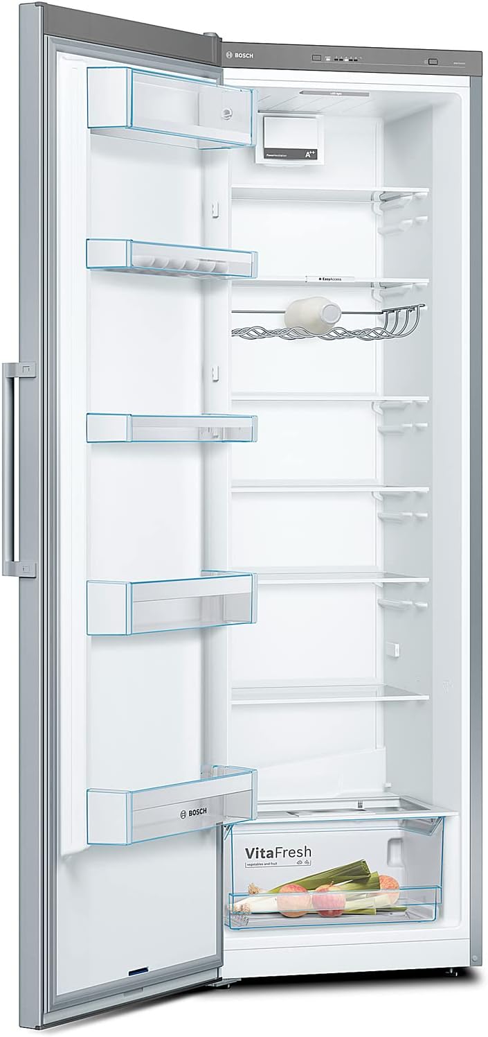 Bosch Home & Kitchen Appliances Bosch KSV36VLEP Serie 4 Freestanding Fridge with SuperCooling Function, LED Lights, EasyAccess Shelf, FreshSense sensors, 186 x 60 cm, Inox - look   Import  Single ASIN  Import  Multiple ASIN ×Product customization - Amazing Gadgets Outlet