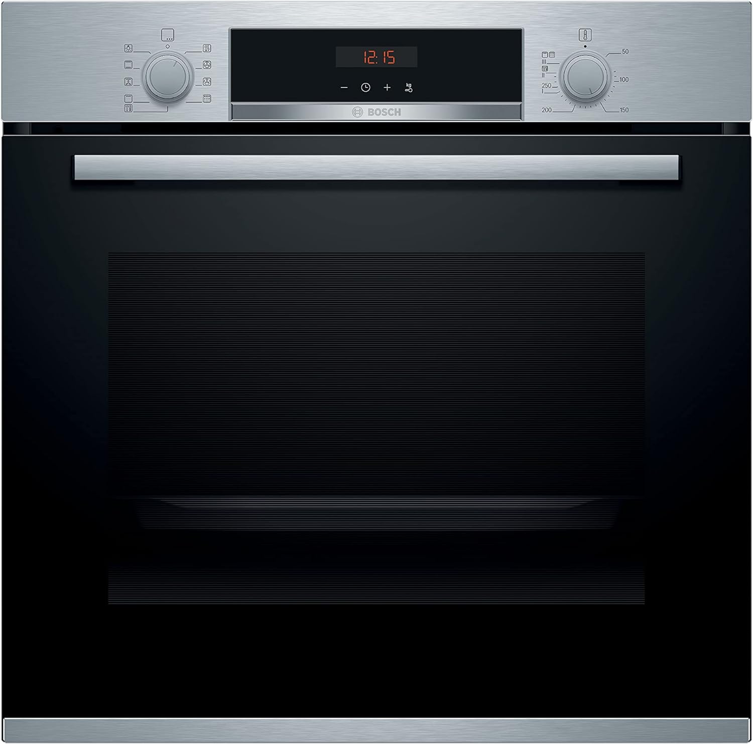 Bosch Home & Kitchen Appliances Bosch MBS533BS0B Serie 4 Built - in Double Oven with EcoClean Direct, 3D Hotair, LED display and 2 Universal Slimline Pans, Stainless steel - Amazing Gadgets Outlet