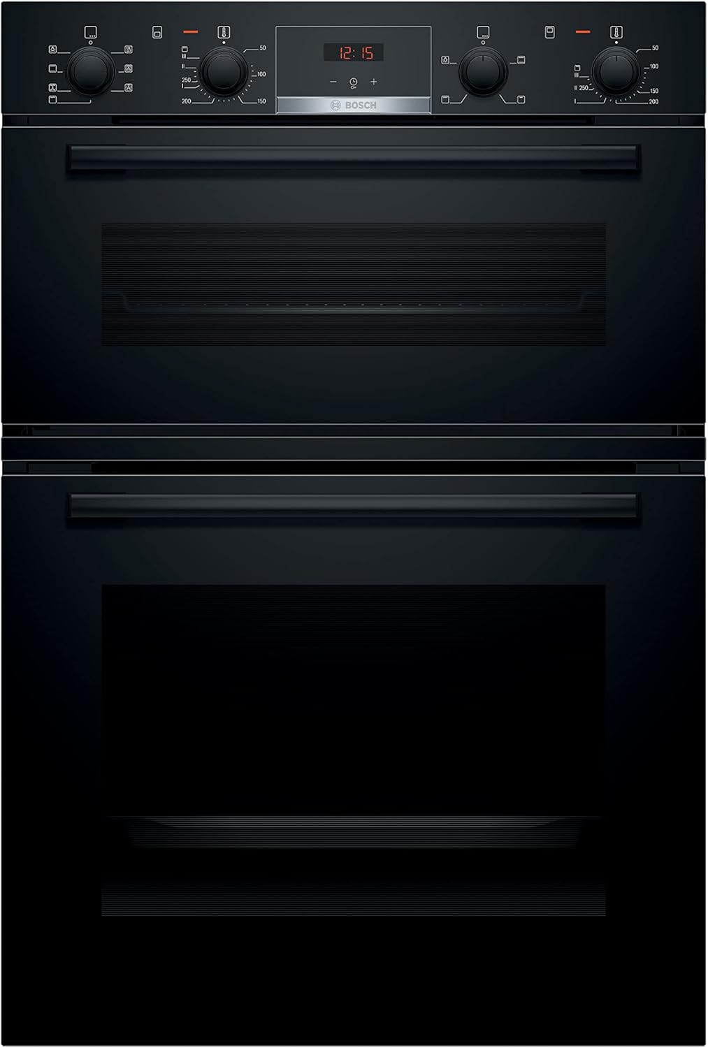 Bosch Home & Kitchen Appliances Bosch MBS533BS0B Serie 4 Built - in Double Oven with EcoClean Direct, 3D Hotair, LED display and 2 Universal Slimline Pans, Stainless steel - Amazing Gadgets Outlet