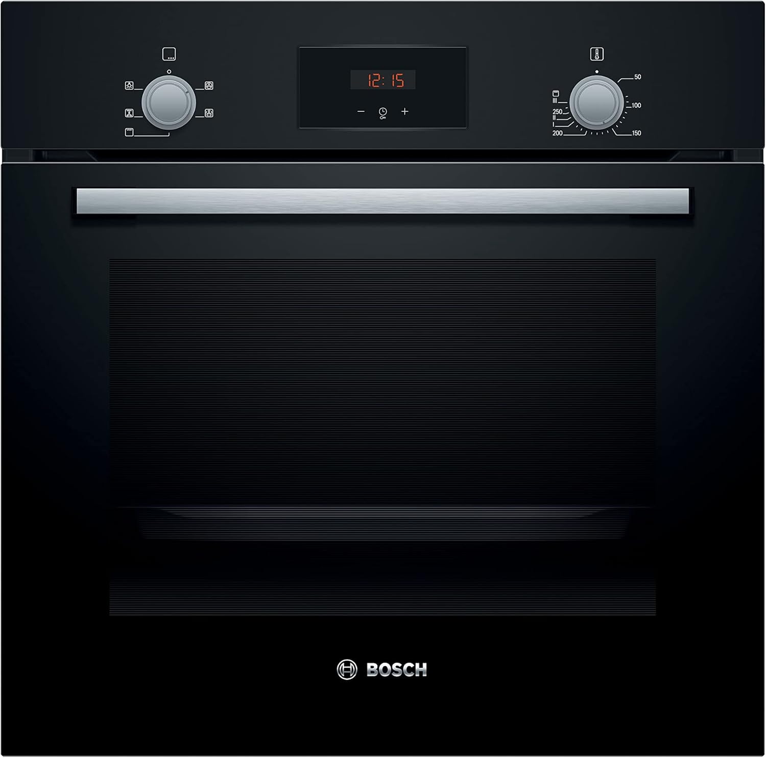 Bosch Home & Kitchen Appliances Bosch MBS533BS0B Serie 4 Built - in Double Oven with EcoClean Direct, 3D Hotair, LED display and 2 Universal Slimline Pans, Stainless steel - Amazing Gadgets Outlet