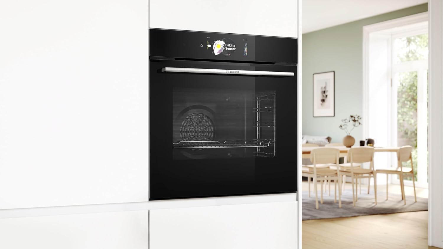 Bosch Series 8 HBG7784B1, Built - in Single Oven with Digital Control Ring, Pyrolytic Self Cleaning Hotair gentle Air Fry function - Amazing Gadgets Outlet