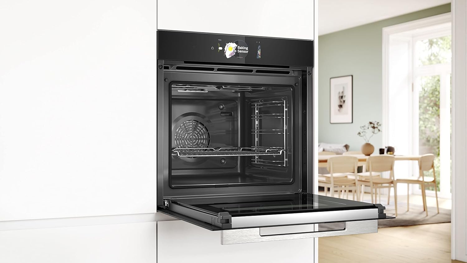 Bosch Series 8 HBG7784B1, Built - in Single Oven with Digital Control Ring, Pyrolytic Self Cleaning Hotair gentle Air Fry function - Amazing Gadgets Outlet