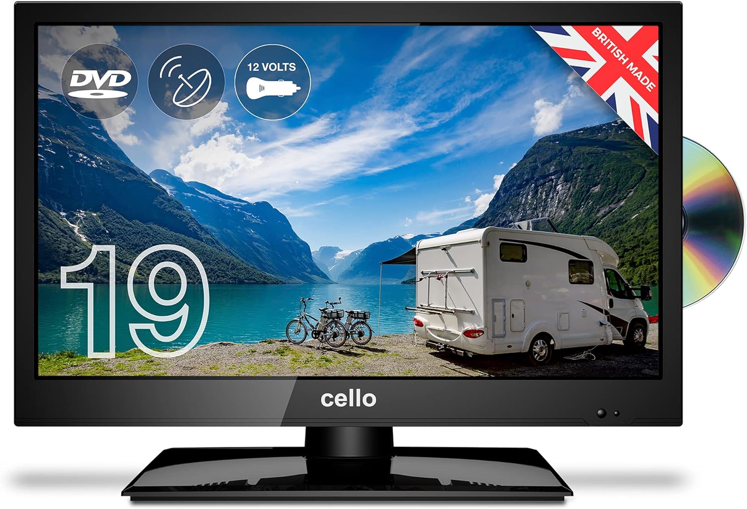 Cello ZSF0291 12 volt 19" inch LED TV Built in DVD Freeview HD with Satellite Receiver DVB - S2 with HDMI and USB for recording from Live TV, Made In The UK   Import  Single ASIN  Import  Multiple ASIN ×Product customization General Descri - Amazing Gadgets Outlet