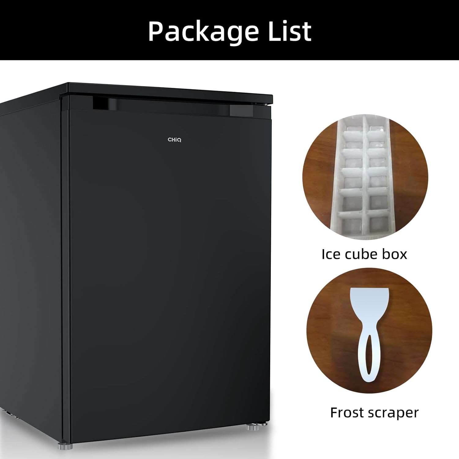 CHiQ CSD90D4DU Upright Freezer 85L, Singe Door mini Freezer, Reversible Door, Undercounter, Adjustable thermostat, Little Freezer for Basement/Home/Student Dorm/Apartment/Office, Black   Import  Single ASIN  Import  Multiple ASIN ×Product customi - Amazing Gadgets Outlet