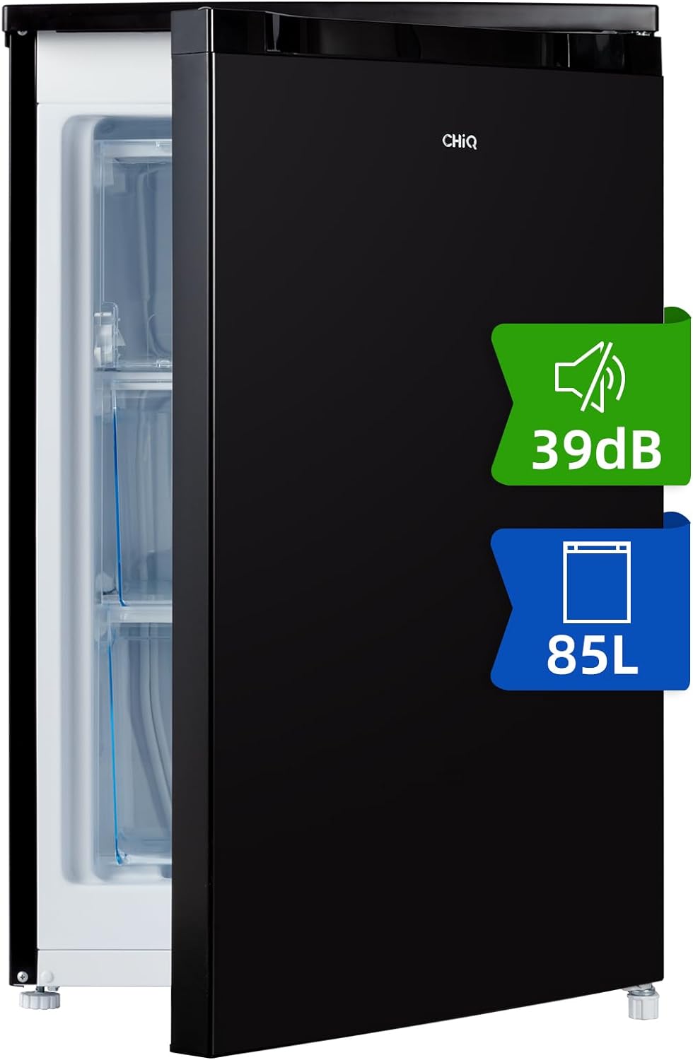 CHiQ FSD140D4EU Upright Freezer, 145L, E, 5 Levels, 12 - Years Free Warranty on The Compressor,H1250 x W540 x D550, Black, 2023 New   Import  Single ASIN  Import  Multiple ASIN ×Product customization General Description Gallery Reviews - Amazing Gadgets Outlet