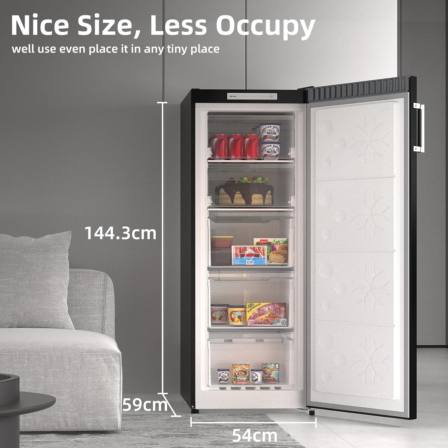 CHiQ Upright Freezer, Frost Free, 166L, 5 Large Drawers, Multi - Air - Flow, Adjustable Thermostat, H1440 x W540 x D641, Reversible Doors, 12 Years Free Warranty on The Compressor, FSD166NE4EU   Import  Single ASIN  Import  Multiple ASIN ×Product cus - Amazing Gadgets Outlet