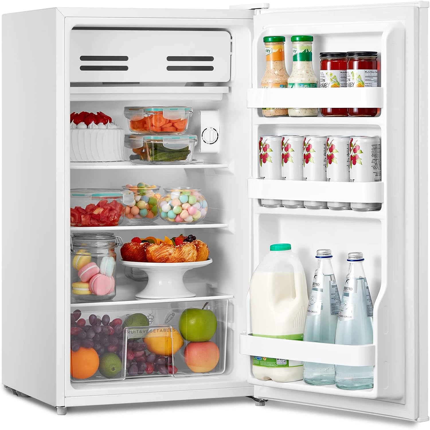 COMFEE' RCD133WH2(E) 131L Under Counter Larder Fridge, LED Light, Adjustable Thermostat, Reversible Door, Removable Glass Shelves, Low Noise, White [Energy Class E]   Import  Single ASIN  Import  Multiple ASIN ×Product customization Genera - Amazing Gadgets Outlet