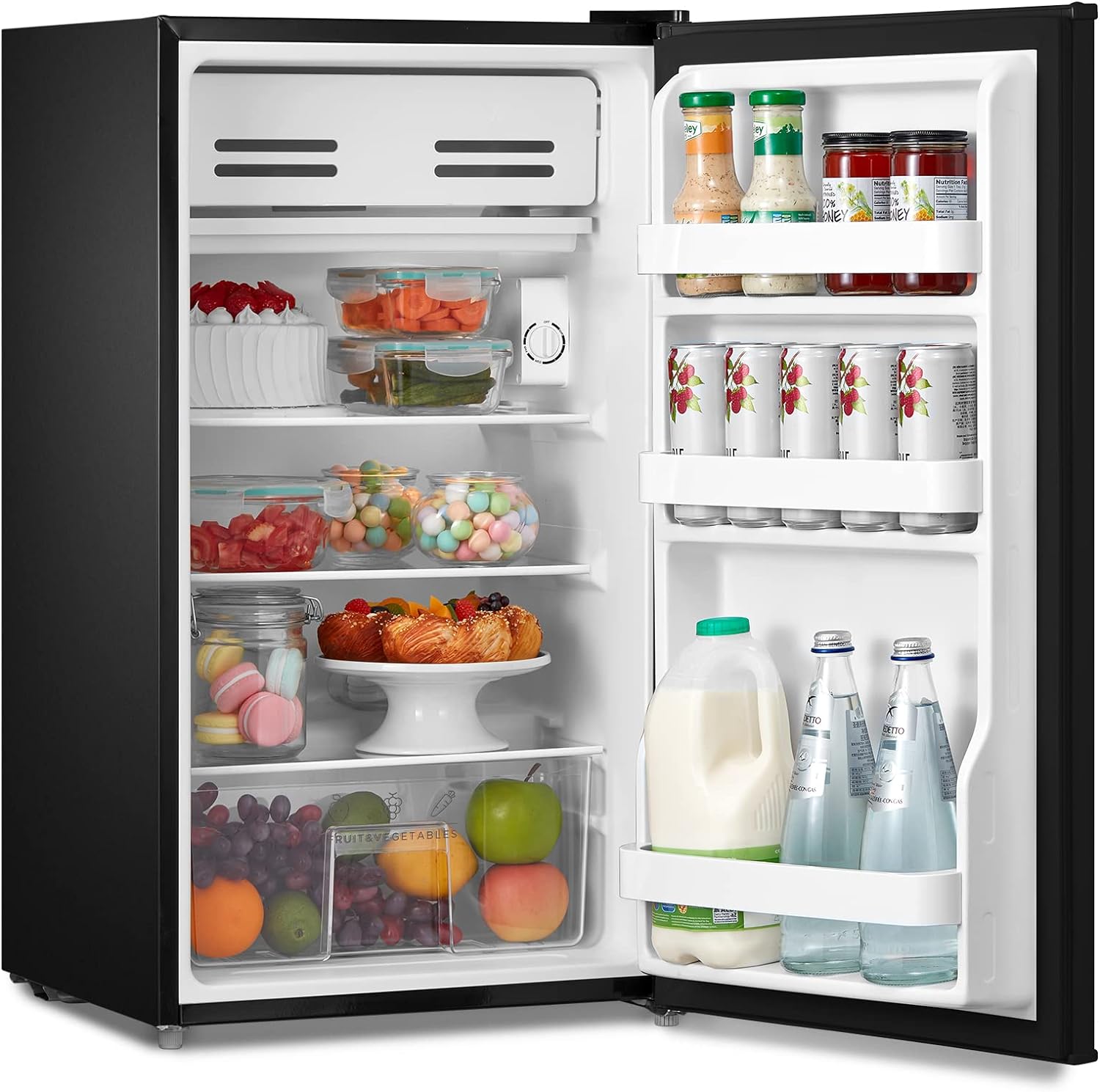 COMFEE' RCD93WH1(E) A Under Counter Fridge, 93L Fridge with Cooler Box, Interior Light, Removable Glass Shelf, Reversible Door Hinge, Adjustable Legs, White [Energy Class F]   Import  Single ASIN  Import  Multiple ASIN ×Product customization - Amazing Gadgets Outlet