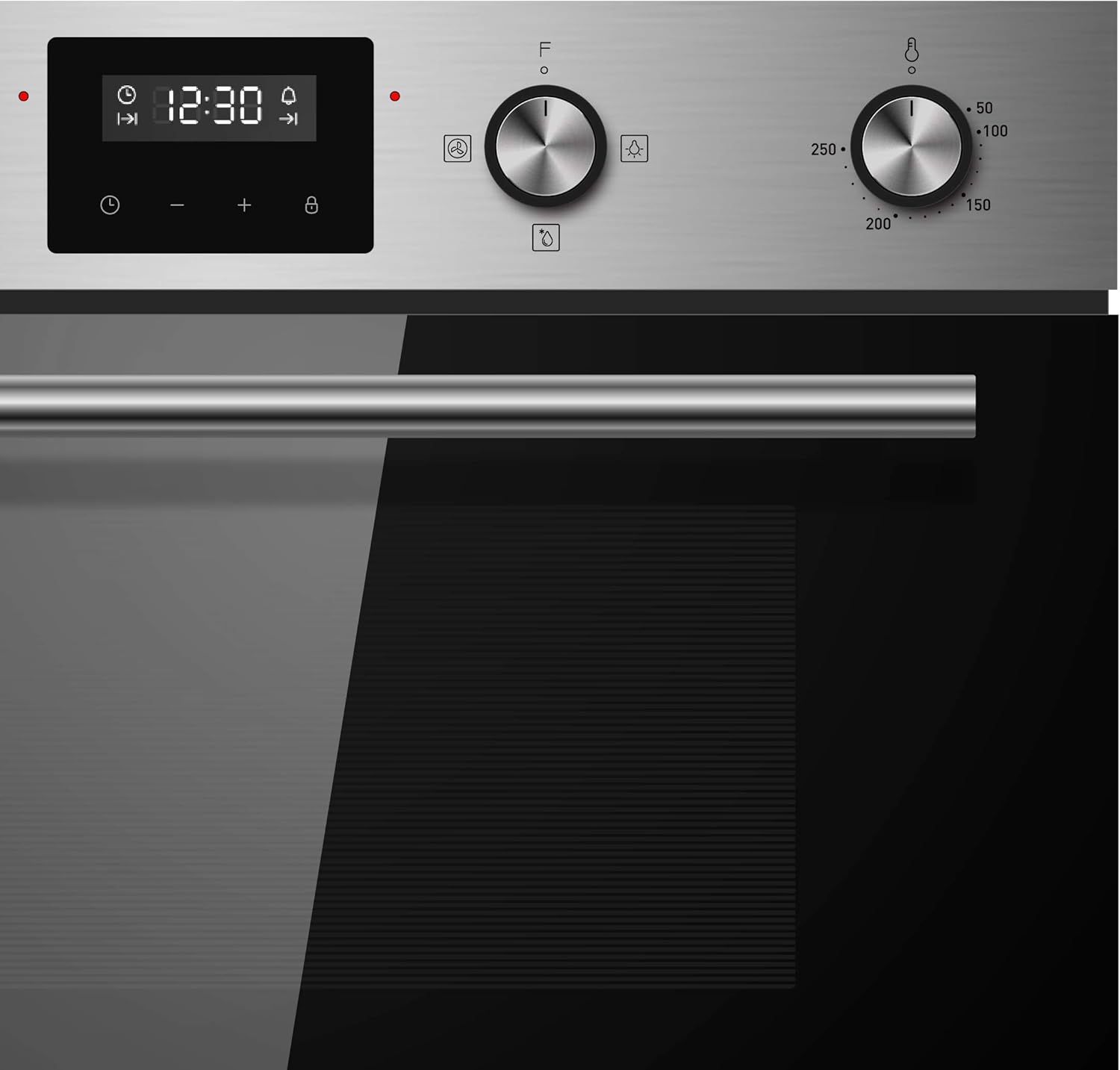 Cookology CDO720SS 60cm Combined 88 Litre Capacity Large Built Under Electric True Fan Double Oven with Easy Programmable Timer and Digital Clock - in Stainless Steel - Amazing Gadgets Outlet