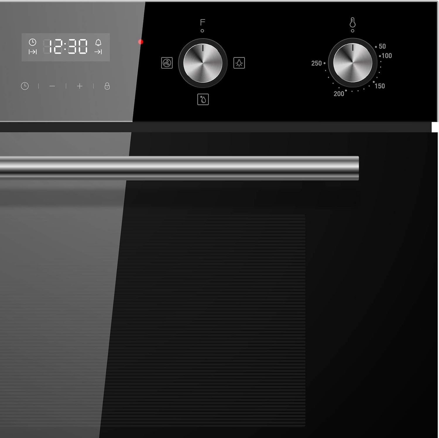 Cookology CDO900BK 90cm Black Glass Built - in Electric Double Oven & timer - Amazing Gadgets Outlet