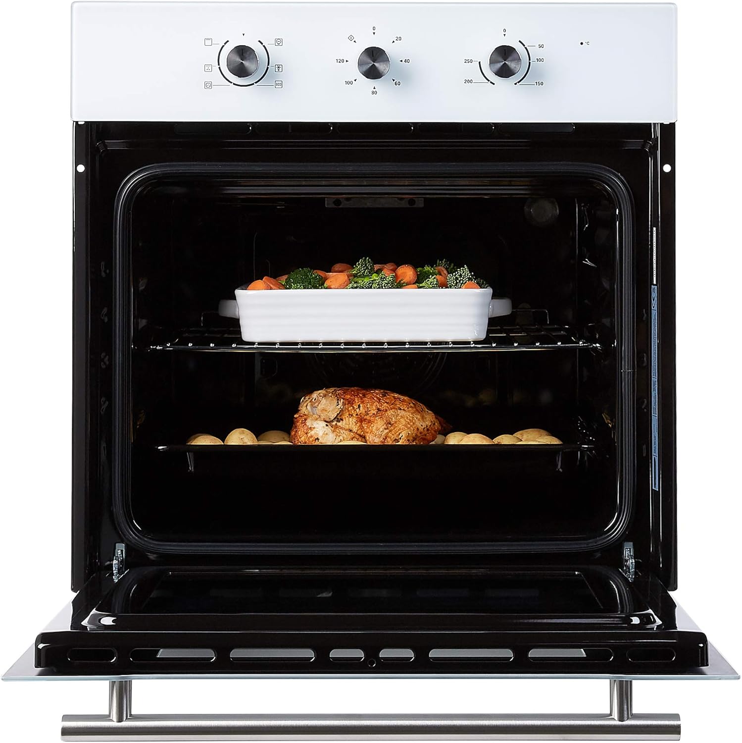 Cookology COF600WH 60cm White Built - in Single Electric Fan Forced Oven & timer - Amazing Gadgets Outlet