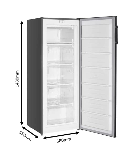 Cookology CTFZ163IX Tall Freestanding Upright Freezer 168 Litre, 143cm High and 55cm Wide with 5 Large Drawers and Reversible Door - In Inox   Import  Single ASIN  Import  Multiple ASIN ×Product customization General Description Galler - Amazing Gadgets Outlet