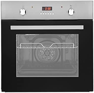 Cookology FOD60BK 60cm Large Built - in Electric True Fan Oven in Black Glass with Easy Programmable Timer and Digital Clock - Amazing Gadgets Outlet