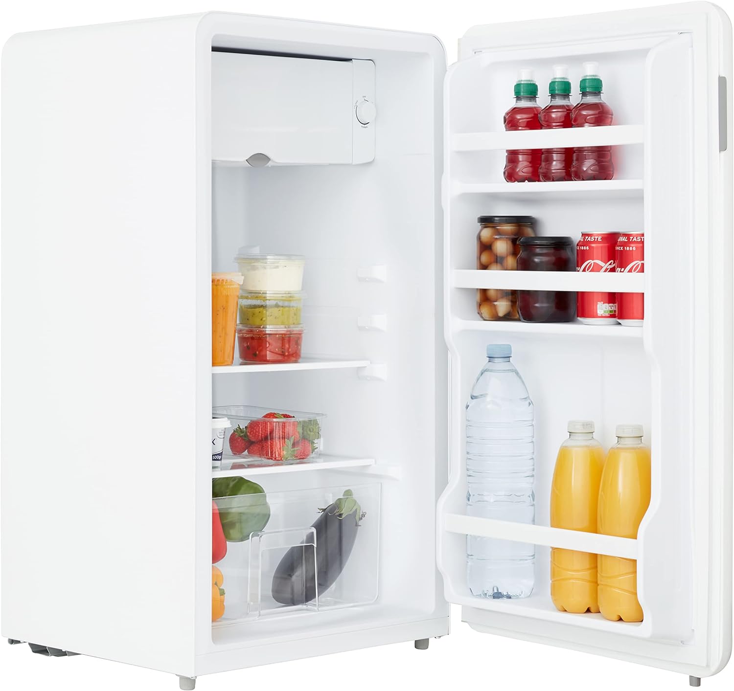 Cookology Retro Undercounter Freestanding Fridge 93 Litre Capacity, Features an Adjustable Temperature Control and Legs, Self Closing Door and Chiller Box - In White   Import  Single ASIN  Import  Multiple ASIN ×Product customization Gener - Amazing Gadgets Outlet