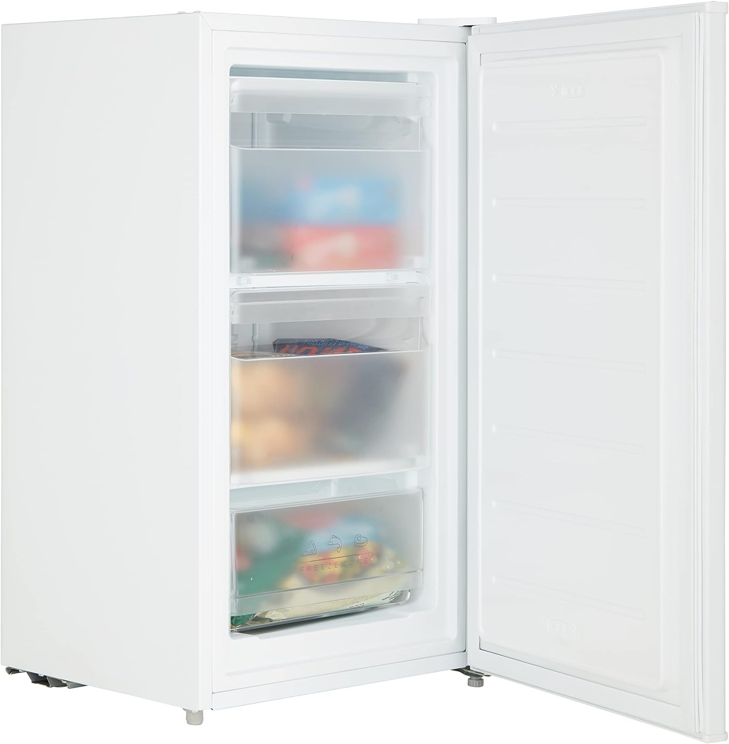 Cookology UCFZ60 48cm 60 Litre Capacity Freestanding Undercounter Freezer, Featuring a Practical Reversible Door, with 3 Large Freezer Drawers and a 4 Star Freezer Rating - In White   Import  Single ASIN  Import  Multiple ASIN ×Product customizat - Amazing Gadgets Outlet