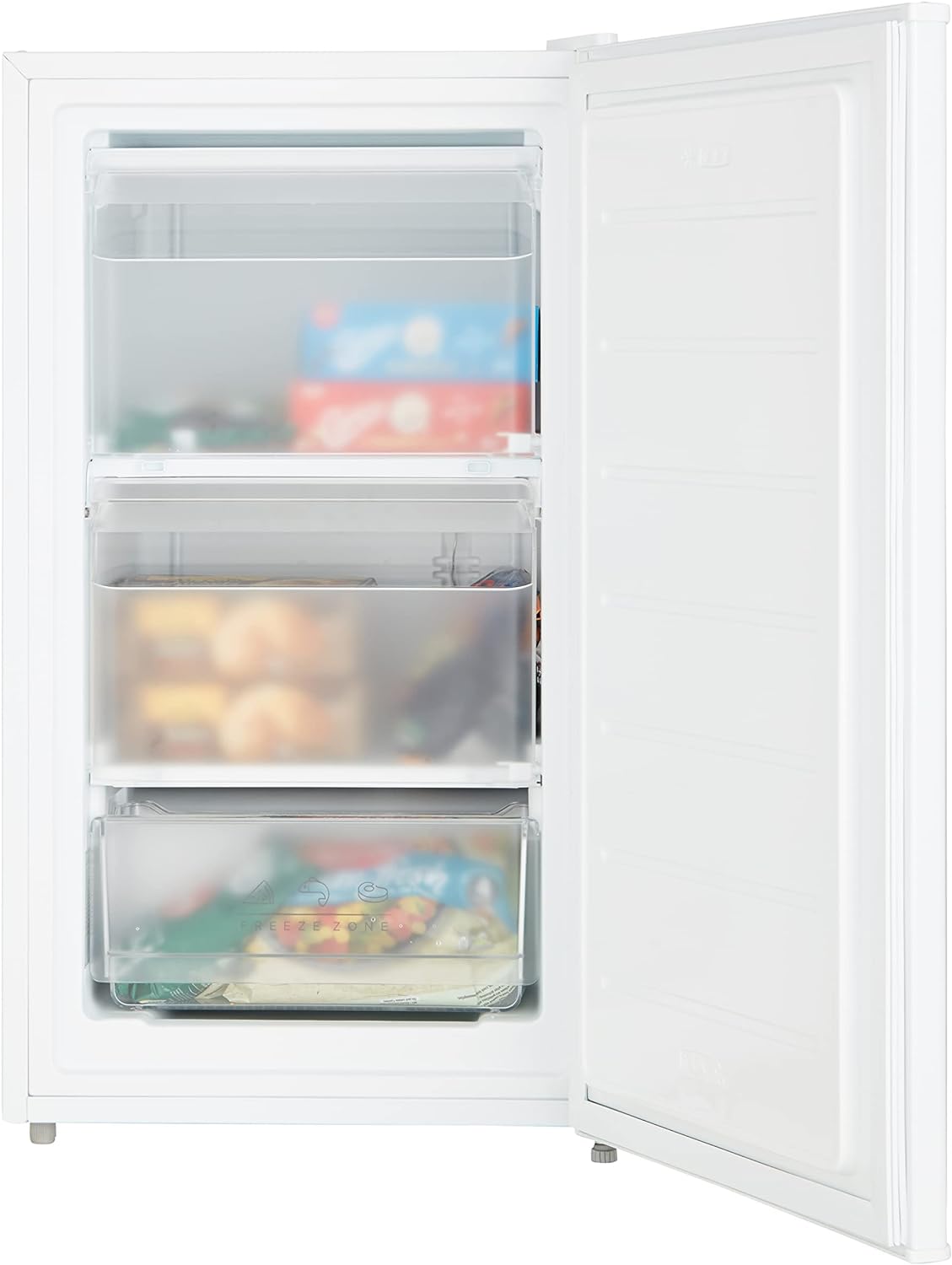 Cookology UCFZ60 48cm 60 Litre Capacity Freestanding Undercounter Freezer, Featuring a Practical Reversible Door, with 3 Large Freezer Drawers and a 4 Star Freezer Rating - In White   Import  Single ASIN  Import  Multiple ASIN ×Product customizat - Amazing Gadgets Outlet