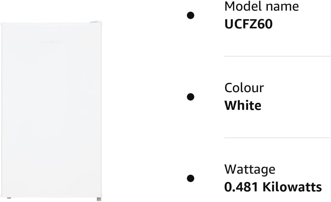 Cookology UCFZ60 48cm 60 Litre Capacity Freestanding Undercounter Freezer, Featuring a Practical Reversible Door, with 3 Large Freezer Drawers and a 4 Star Freezer Rating - In White   Import  Single ASIN  Import  Multiple ASIN ×Product customizat - Amazing Gadgets Outlet