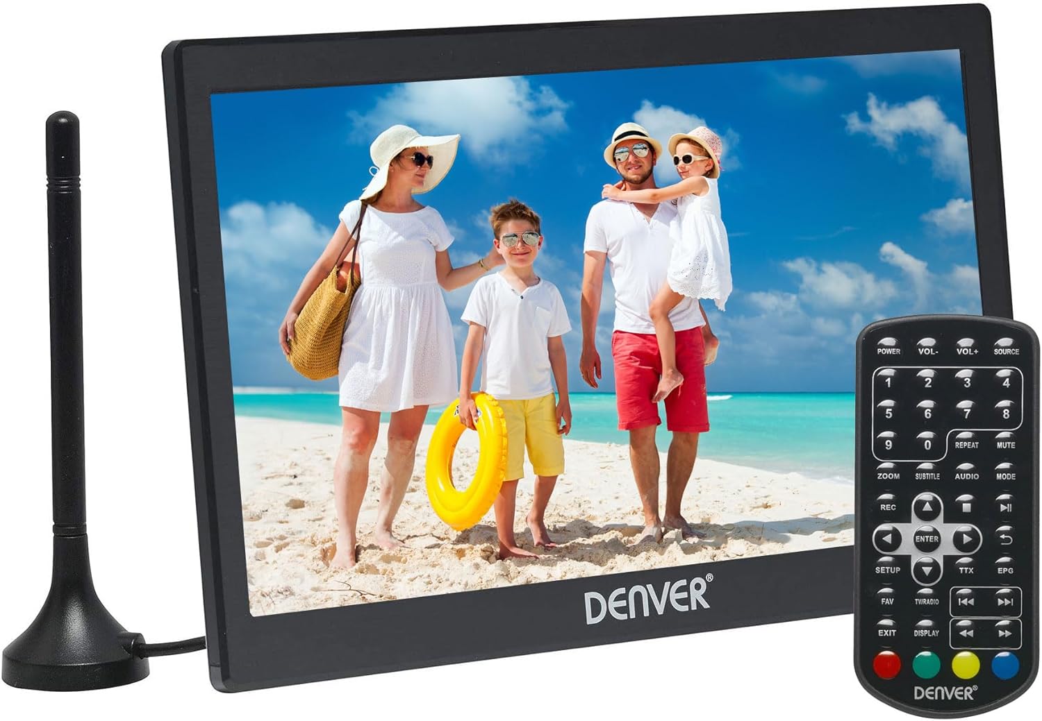 Denver LED - 1032 - 10 inch Wide Super VGA Digital Portable TV – Rechargeable – 12 Volt – USB & Recording - Camping, Kitchen, Caravan Small TV – Battery, Car or Mains Power   Import  Single ASIN  Import  Multiple ASIN ×Product customization Ge - Amazing Gadgets Outlet